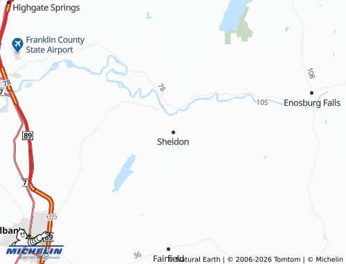 Carte MICHELIN Sheldon - ViaMichelin