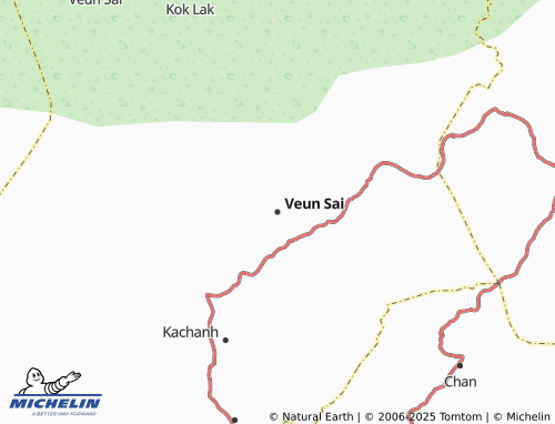 Carte MICHELIN Veun Sai - ViaMichelin