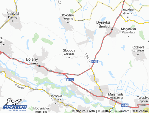 Mappa MICHELIN Revkivtsi - ViaMichelin