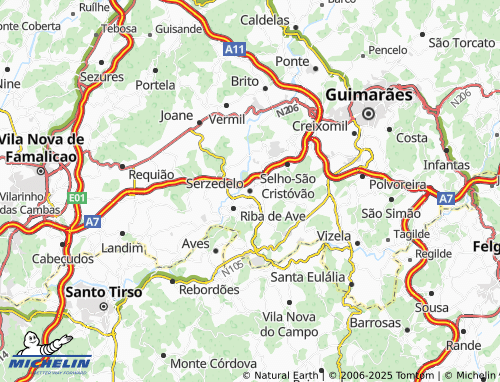 MICHELIN Serzedelo map - ViaMichelin