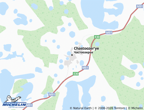 MICHELIN-Landkarte Chastoozer'ye - ViaMichelin