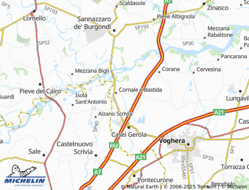 Mappa MICHELIN Bastida de' Dossi - ViaMichelin