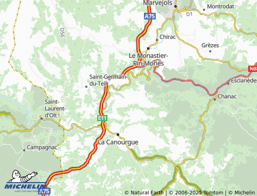 Carte MICHELIN Auxillac - ViaMichelin