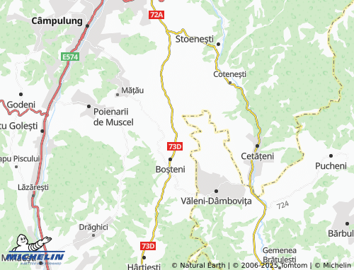 MICHELIN Mușcel map - ViaMichelin