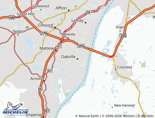 Mapa MICHELIN Oakville - ViaMichelin