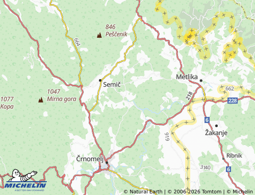 MICHELIN Krupa map - ViaMichelin
