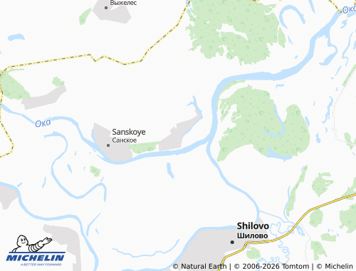 MICHELIN Yushta map - ViaMichelin