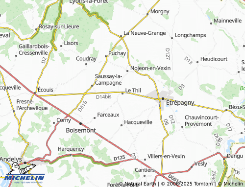 MICHELIN Le Thil map - ViaMichelin
