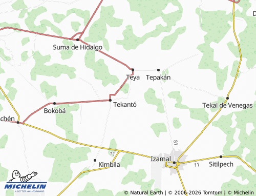 Carte MICHELIN Tixcochoh - ViaMichelin