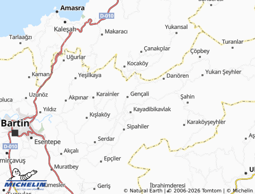 MICHELIN-Landkarte Gençali - ViaMichelin