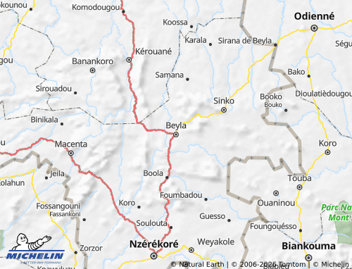 MICHELIN Beyla map - ViaMichelin