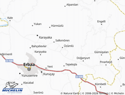 MICHELIN Üzümlü map - ViaMichelin