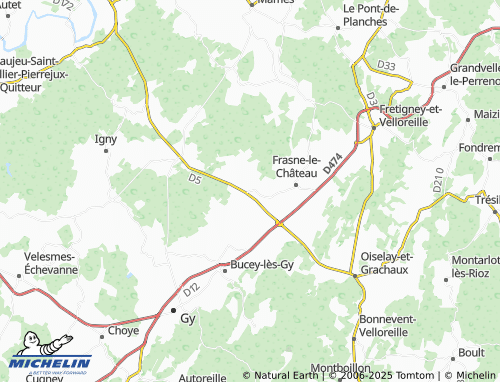 Mapa MICHELIN Étrelles-et-la-Montbleuse - ViaMichelin