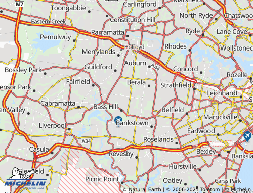 MICHELIN Chester Hill map - ViaMichelin