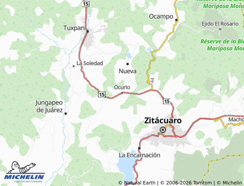MICHELIN Ocurio map - ViaMichelin