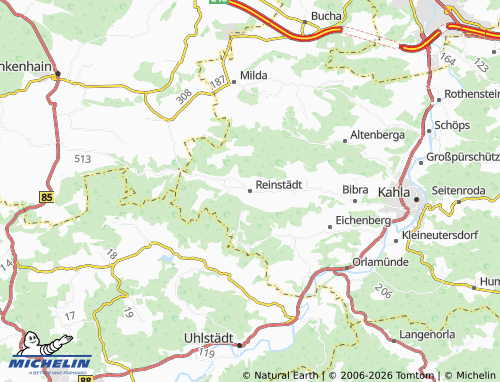 MICHELIN Reinstädt map - ViaMichelin