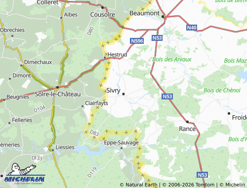 Mappa MICHELIN Sivry-Rance - ViaMichelin