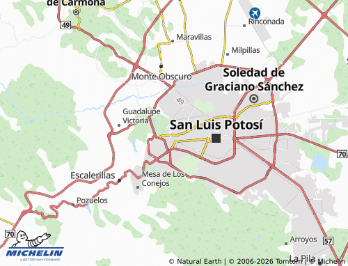 Mapa MICHELIN Morales Potosí - ViaMichelin