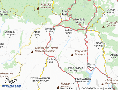MICHELIN Vouni map - ViaMichelin