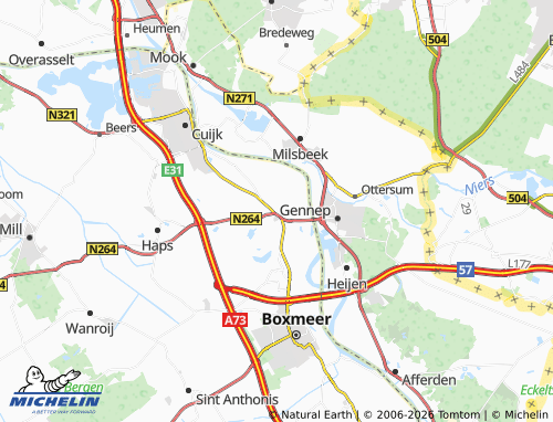MICHELIN Oeffelt map - ViaMichelin
