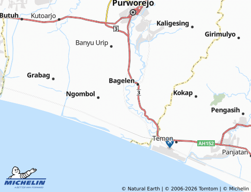 MICHELIN-Landkarte Purwodadi - ViaMichelin