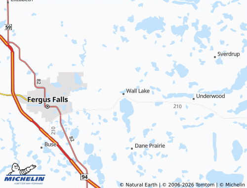 Mappa MICHELIN Wall Lake - ViaMichelin