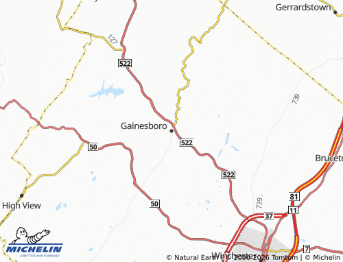 Carte MICHELIN Gainesboro - ViaMichelin