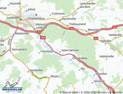 MICHELIN-Landkarte Laronxe - ViaMichelin