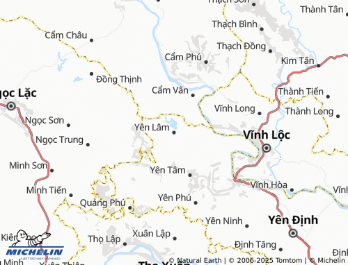 MICHELIN Yên Lâm map - ViaMichelin