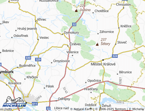 MICHELIN Velenice map - ViaMichelin