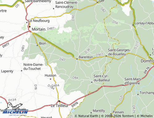 MICHELIN Barenton map - ViaMichelin