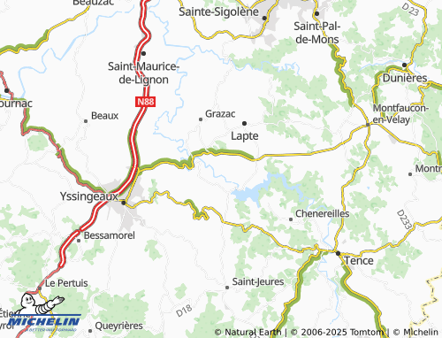 MICHELIN Frontenac map - ViaMichelin