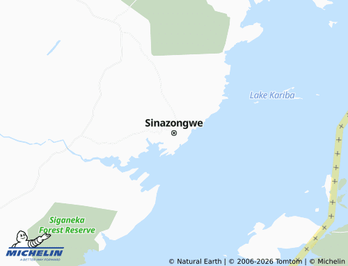 MICHELIN Sinazongwe map - ViaMichelin