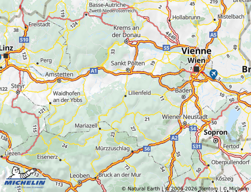 MICHELIN Lilienfeld map - ViaMichelin