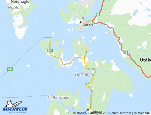 MICHELIN Sæbøvik map - ViaMichelin