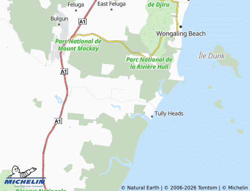 MICHELIN Lower Tully map - ViaMichelin