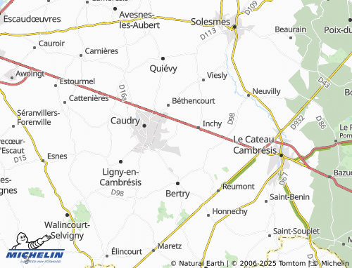 MICHELIN Audencourt map - ViaMichelin