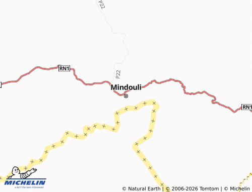 MICHELIN Mindouli map - ViaMichelin