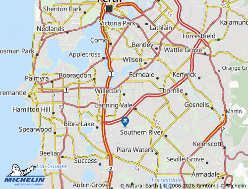 Mapa MICHELIN Willetton - ViaMichelin