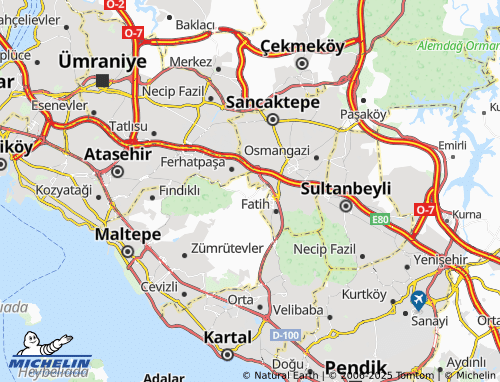 MICHELIN Büyükbakkalköy map - ViaMichelin