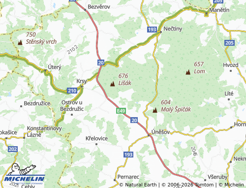 Mapa MICHELIN Vojtěšín - ViaMichelin