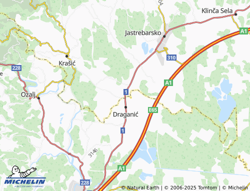 MICHELIN-Landkarte Draganić-Stančaki - ViaMichelin