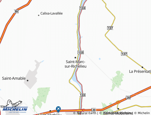 MICHELIN Saint-Marc-sur-Richelieu map - ViaMichelin