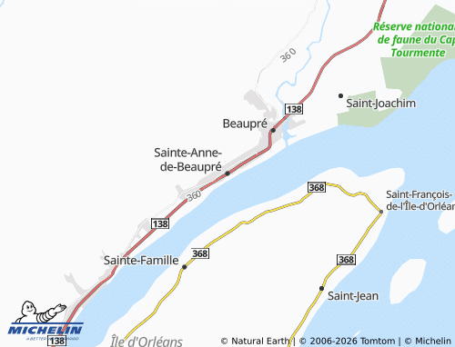 Kaart MICHELIN Sainte-Anne-de-Beaupré - ViaMichelin