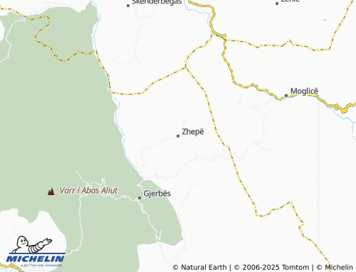 MICHELIN Zhepë map - ViaMichelin
