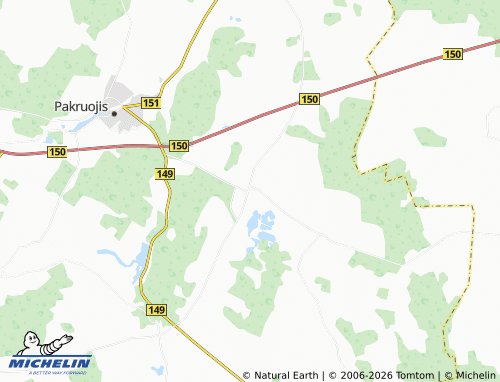 MICHELIN Klovainiai map - ViaMichelin