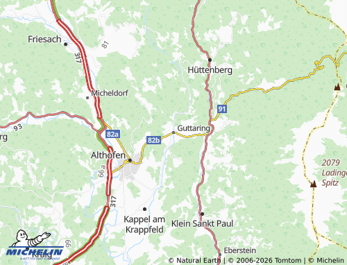 MICHELIN Guttaring map - ViaMichelin