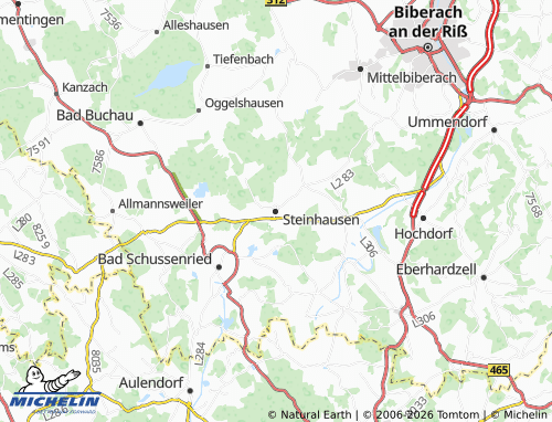 Mapa MICHELIN Steinhausen - ViaMichelin