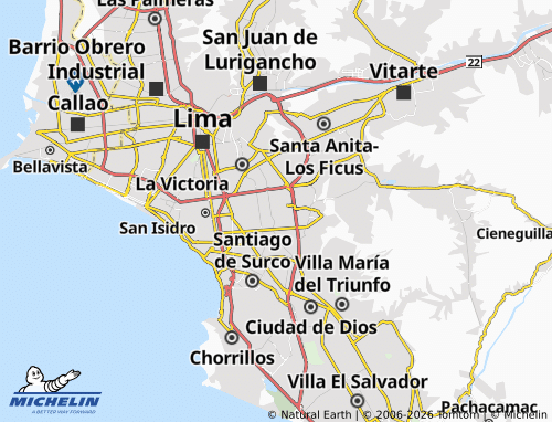 Mapa MICHELIN San Borja - ViaMichelin