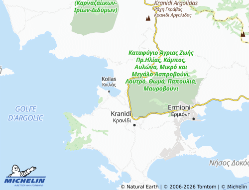 MICHELIN Kampos Kranidi map - ViaMichelin